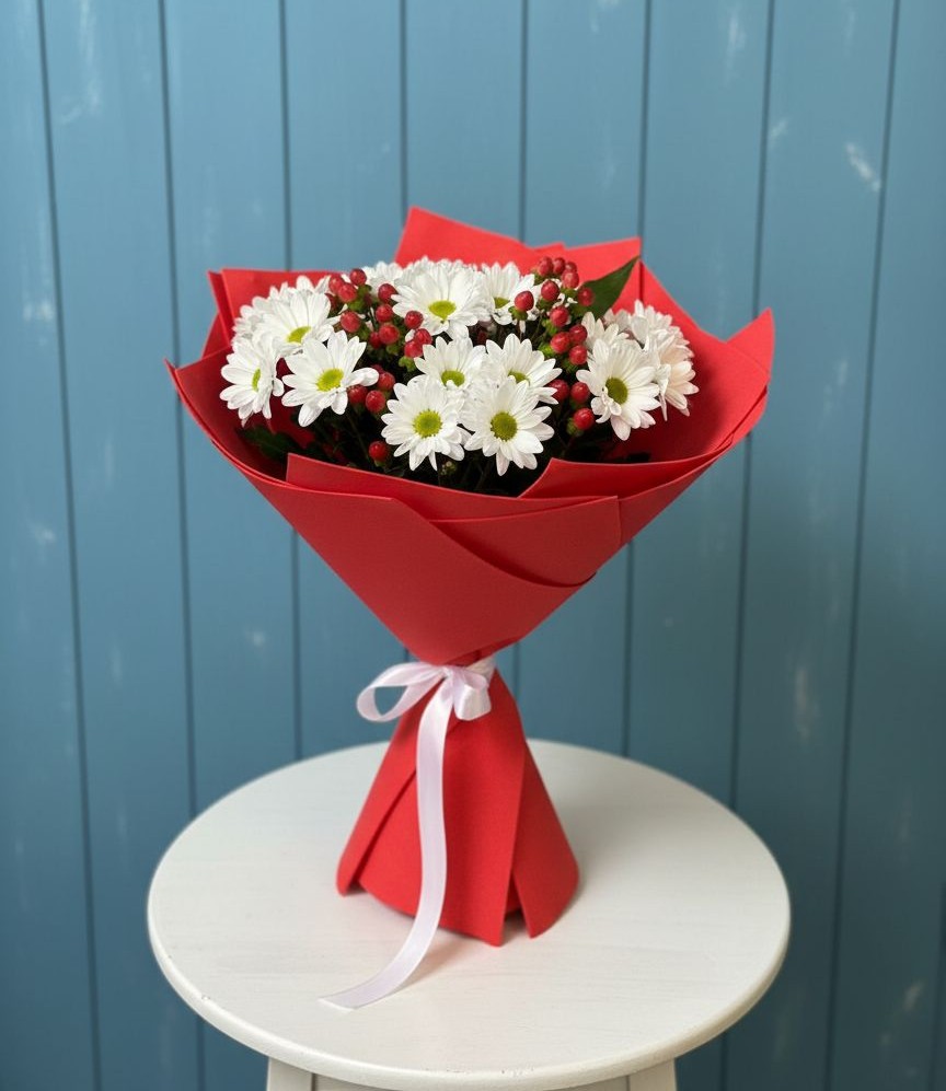 Букет цветов из: Хризантемы в Малых Ягурах