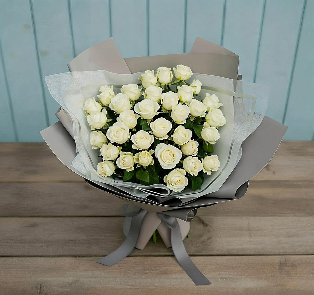 Букет Белоснежная нежность в Малых Ягурах