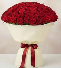 Букет 101 Красная роза Милано в Малых Ягурах