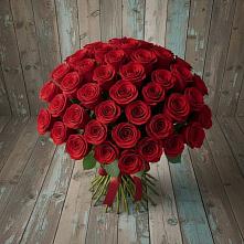 Букет 55 Красных роз Фридом #REPLACE_PRED# Малых Ягурах