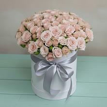 Цветочная композиция из Розы в шляпной коробке #REPLACE_PRED# Малых Ягурах