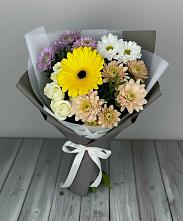 Букет цветов из:  Розы, Герберы и Хризантемы #REPLACE_PRED# Малых Ягурах