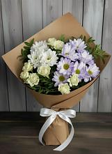Букет цветов из:  Хризантемы и Розы в Малых Ягурах