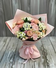 Букет цветов из:  Гвоздики, Розы и Хризантемы в Малых Ягурах