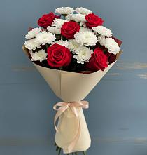 Букет цветов из:  Розы и Хризантемы #REPLACE_PRED# Малых Ягурах