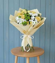 Букет цветов из:  Хризантемы и Розы #REPLACE_PRED# Малых Ягурах