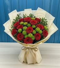 Букет цветов из:  Розы и Хризантемы в Малых Ягурах