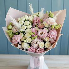 Букет цветов из:  Альстромерии и Розы в Малых Ягурах